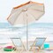 Costway 6.5 FT Patio Beach Umbrella Sun Shade Tilt Aluminum Sports Portable Carry Bag Multicolor/Blue/Turquoise/Beige